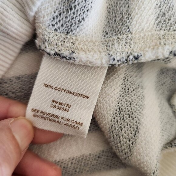 Intimately Free People Jacket‎ Gray Stripe Hooded Tie Waist Lounge Ivory small - Picture 11 of 14